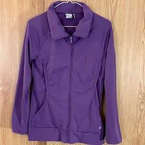 adidas Women's Clima-Lite Violet Full-Zip Athletic Jacket